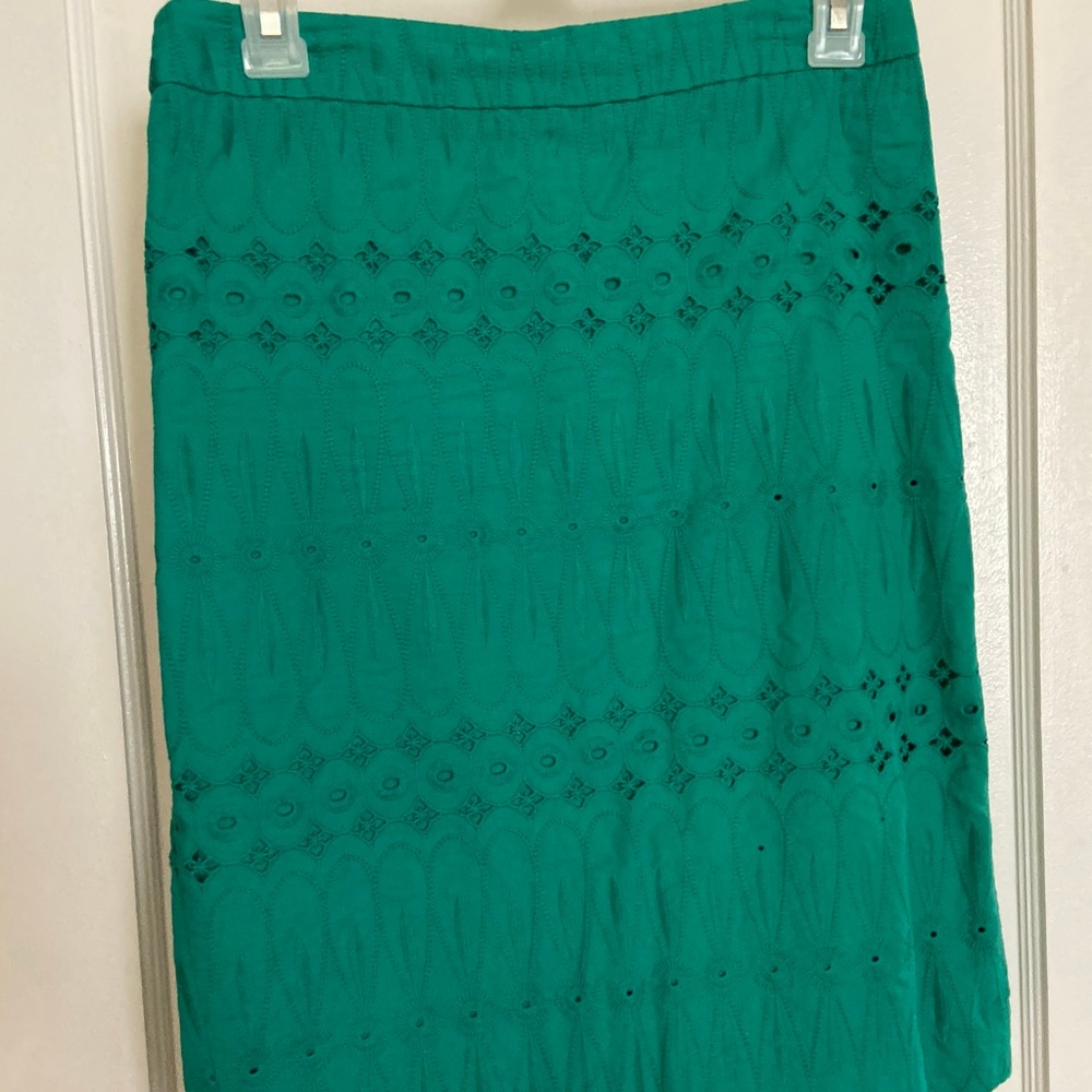 Beautiful Emerald Lace Pencil Skirt
